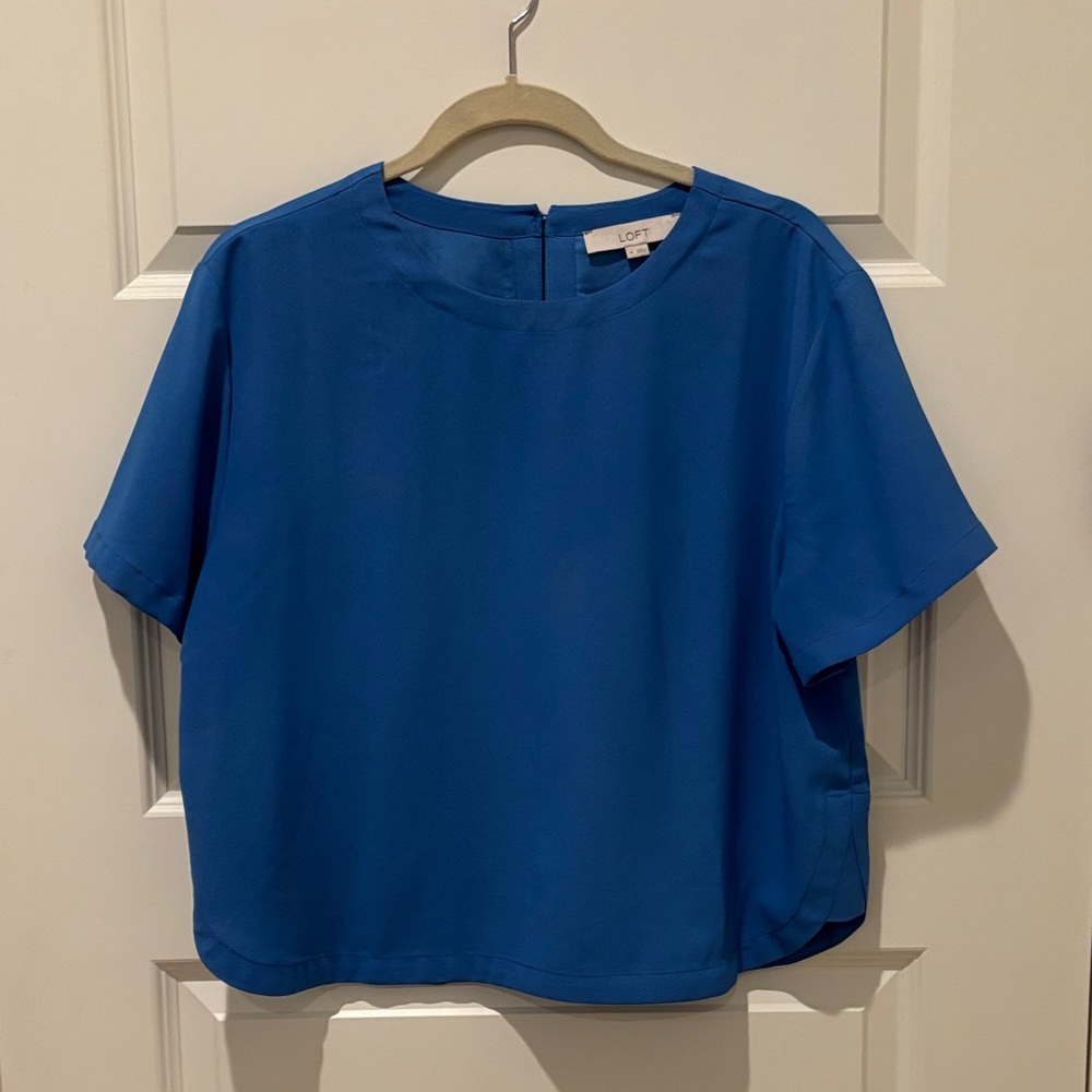 LOFT Women's Vibrant Blue Blouse